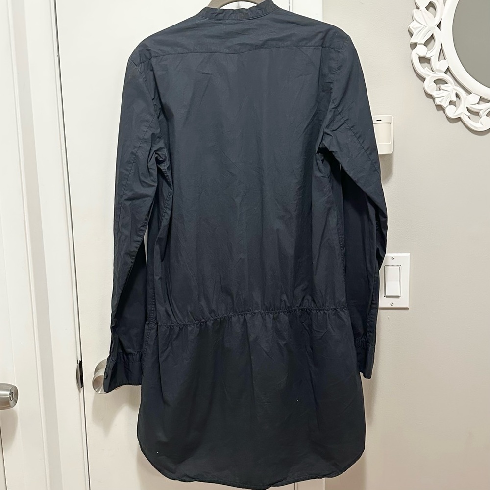 G-Star Raw Denim Correct Line Long Sleeve Shirt Dress L Button Up Black Pockets — image 2 of 8